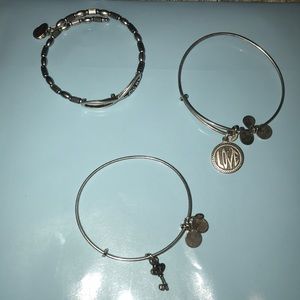 3 alex and ani love set bracelets